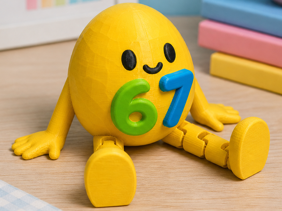 67 Buddy – Cute Articulated Egg Figure
