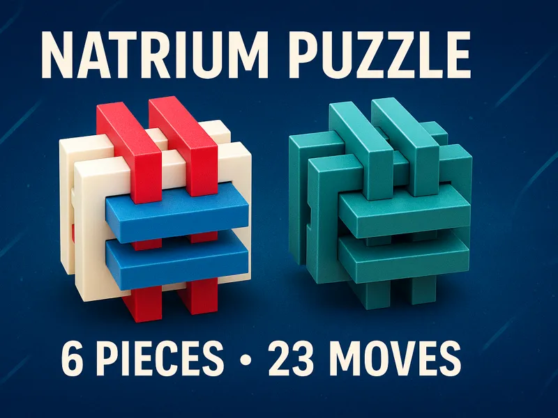 Natrium — Casse‑tête 6 pièces (23 mouvements)