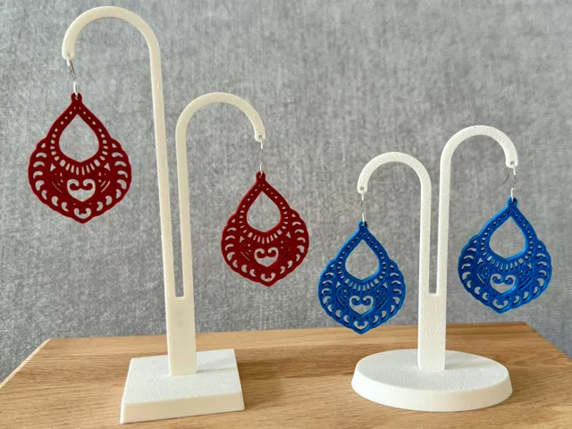 romantic heart earring