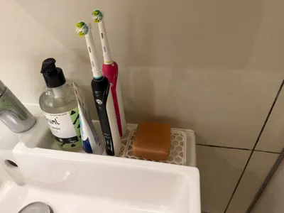 Soap and OralB Toothbrush Holder
