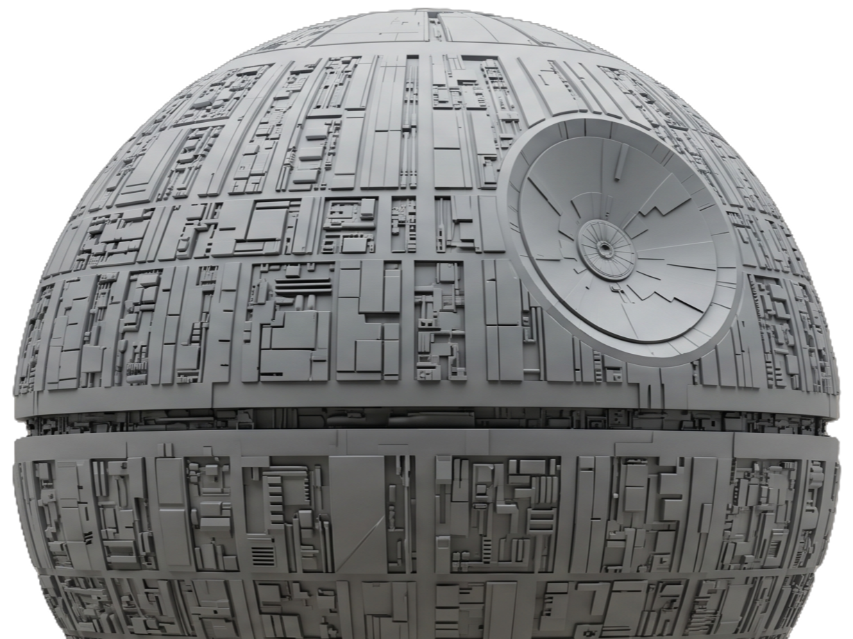 Death Star Sci-Fi Cross-Section Diorama