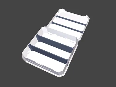 Storage box with 3 compartments