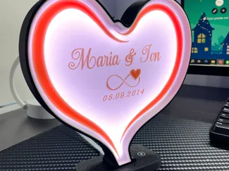 Valentine's Day Personalized Heart Light Box+Wemos