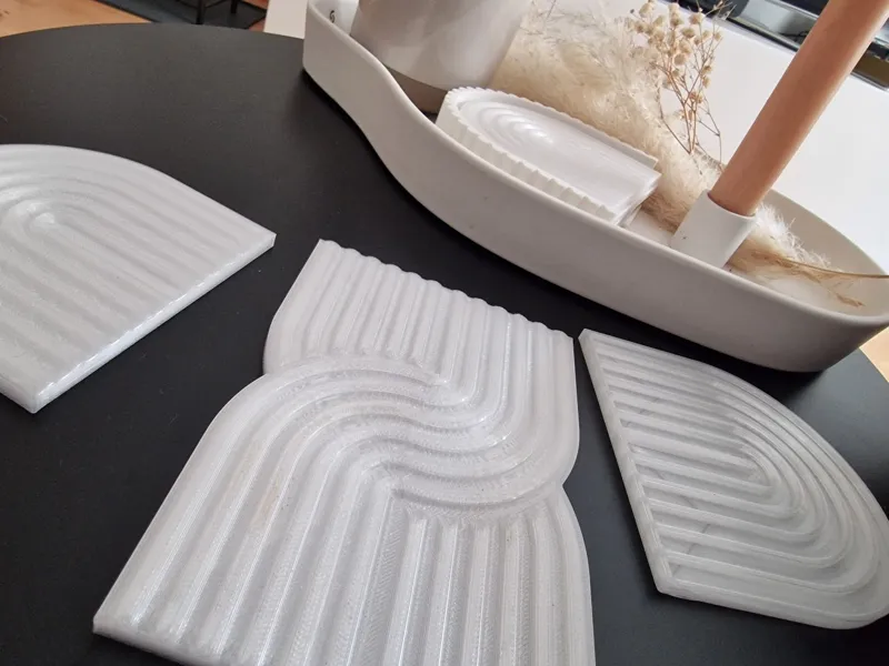 Scandinavian Waves: Set of 3 Coasters 