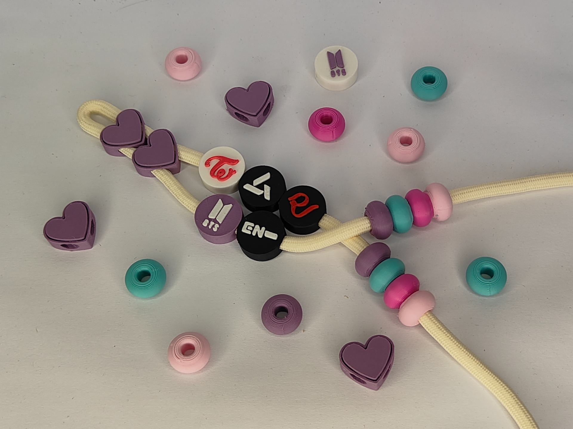CHUNKY BEADS CHARMS l KPOP + BEADS SPACER + HEART