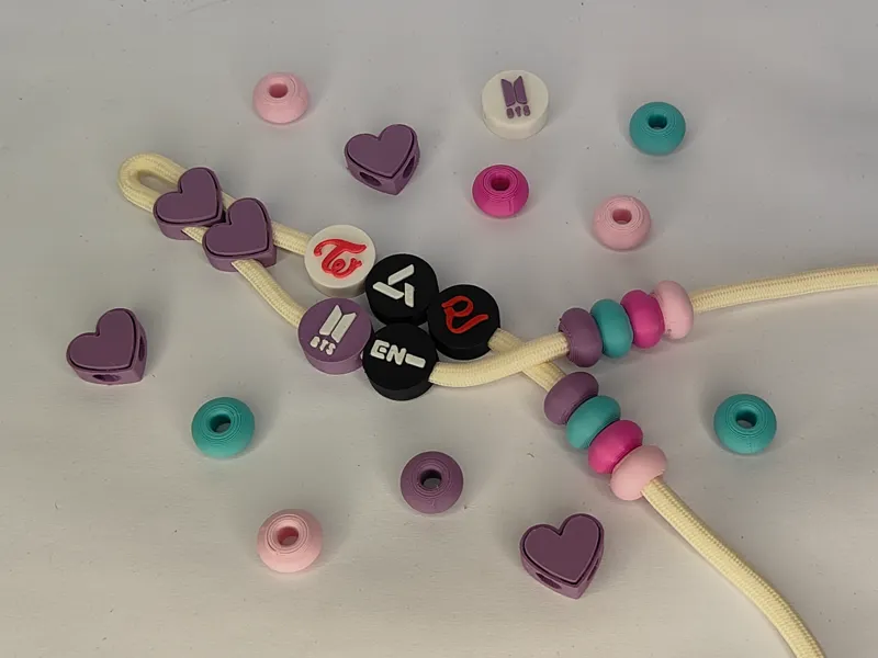 CHUNKY BEADS CHARMS l KPOP + BEADS SPACER + HEART