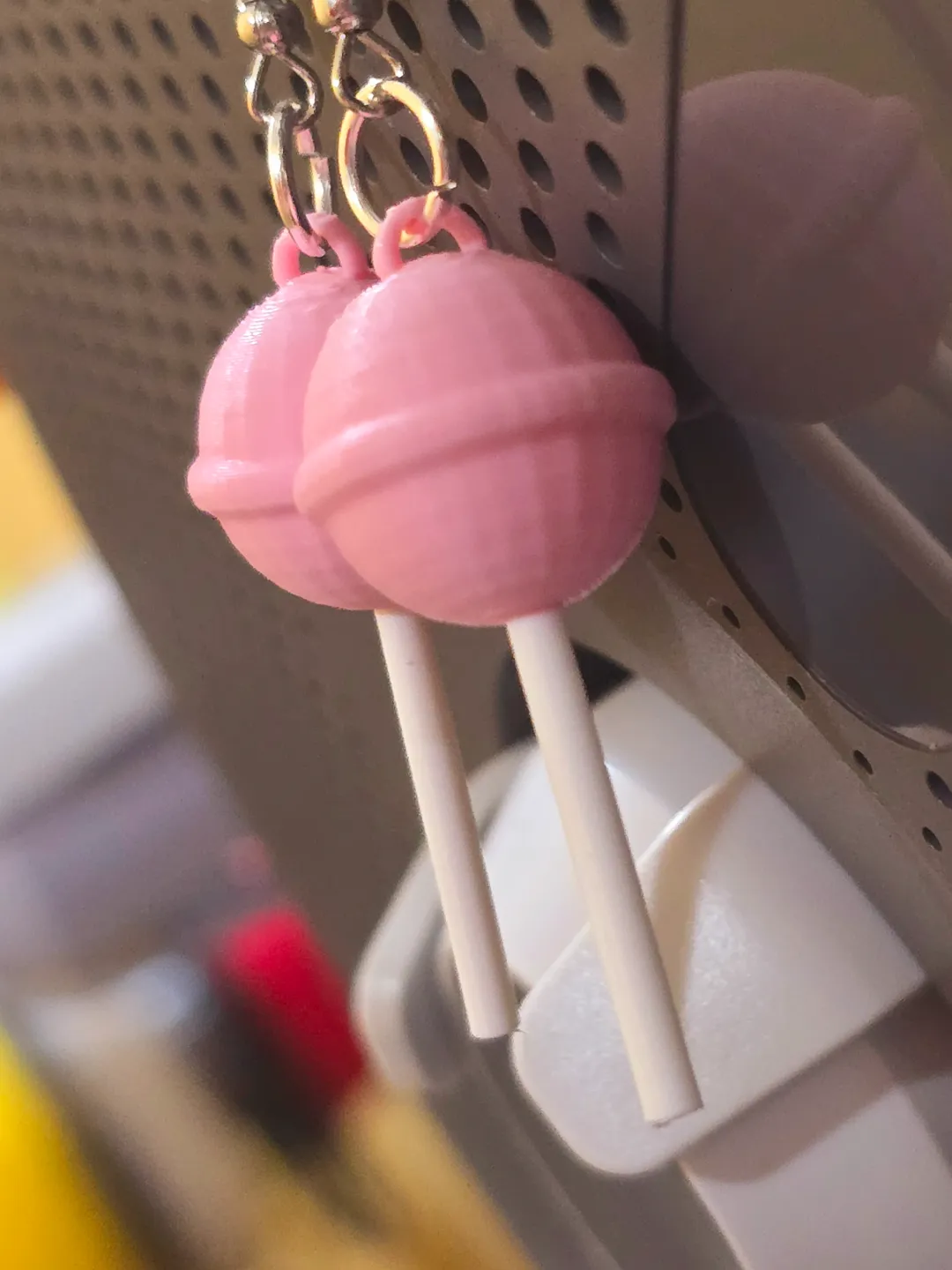 3D Lollipop earrings view 2