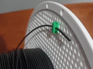 A piece of filament clip