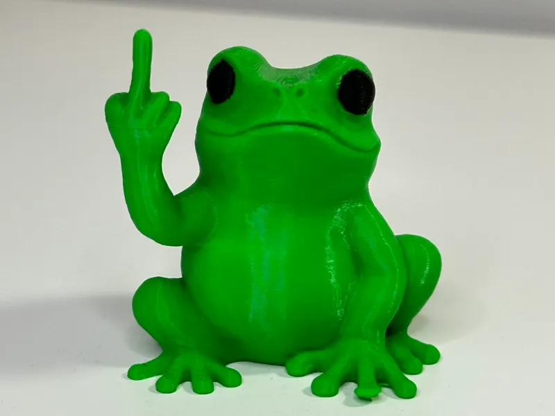 Frog with middle finger - F4*k y*u