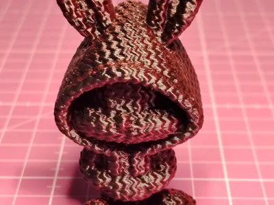 Rabbit with a Knitted Hoodie