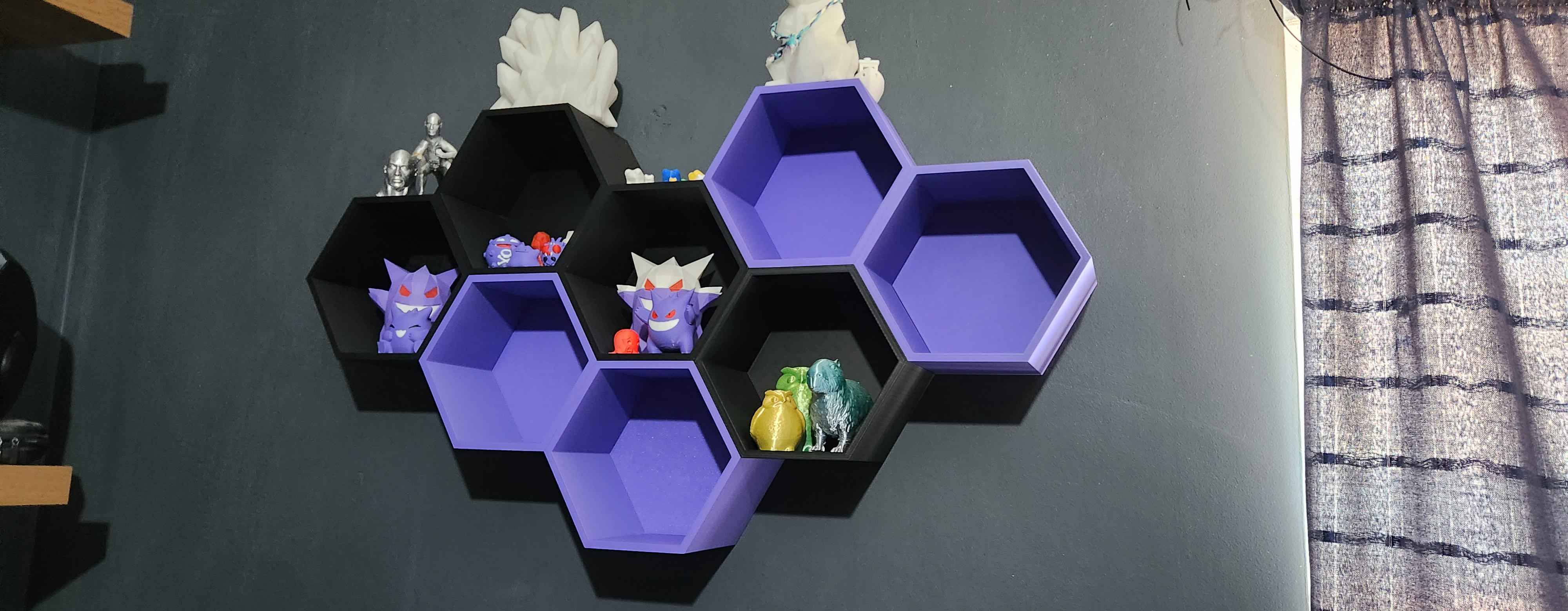Miniatura 2 do modelo 3D Honeycomb/Hexagon Modular Shelfs 