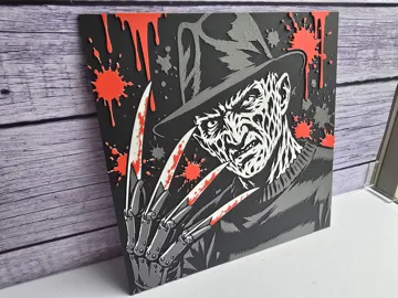 Cuadro decorativo en 3D: Freddy Krueger - Horror HueForge — vista de referencia 4