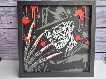 Cuadro decorativo en 3D: Freddy Krueger - Horror HueForge — vista de referencia 5