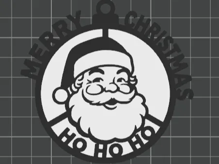 Merry Christmas Santa Ornament - Ho Ho Ho