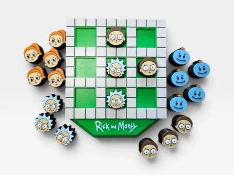 Soporte: Rick and Morty Tic-Tac-Toe — referencia de MakerWorld