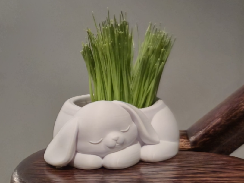 Sleeping Bunny Easter Planter Bowl