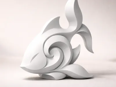 Spiral Koi – Sculptural Flow