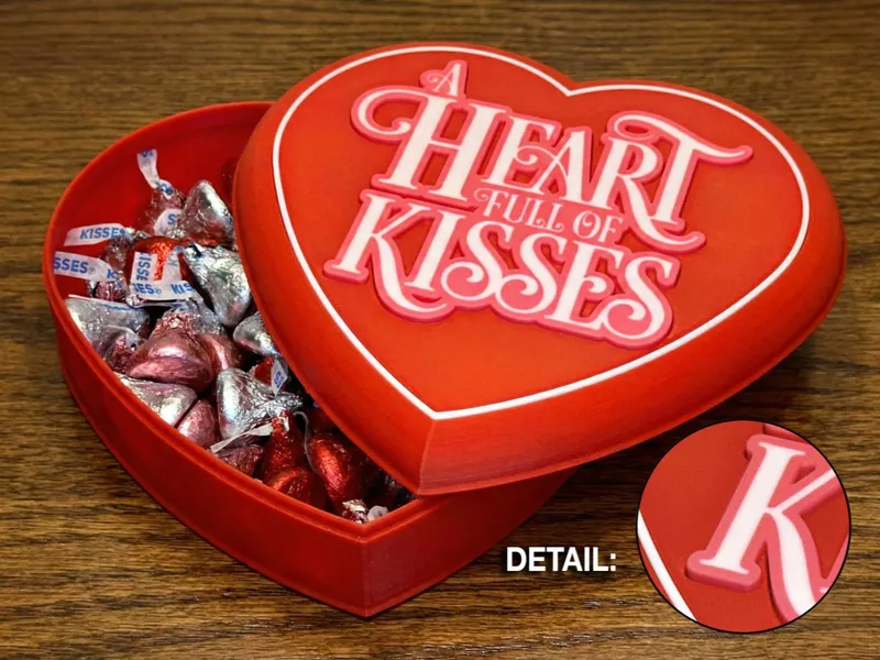 A Heart Full of Kisses Valentine’s Candy Box