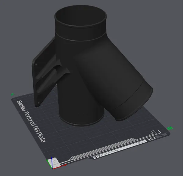 Raccord en Y de 4 pouces pour ventilation ou aspiration