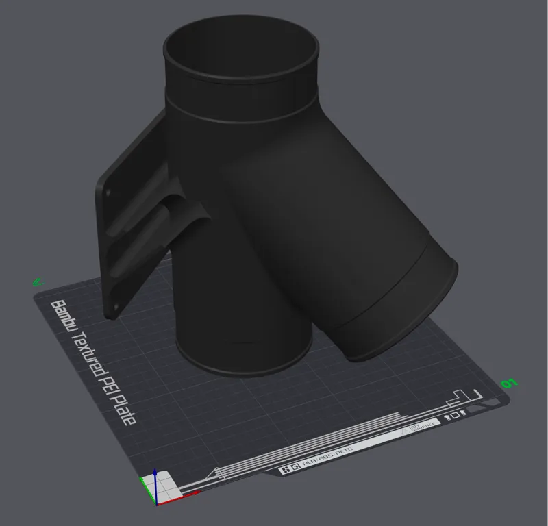 4 Inch Y Joint for Ventilation or Dust Collection