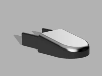 Channel Strut End Cap Aero - 21mm x 41mm Channel