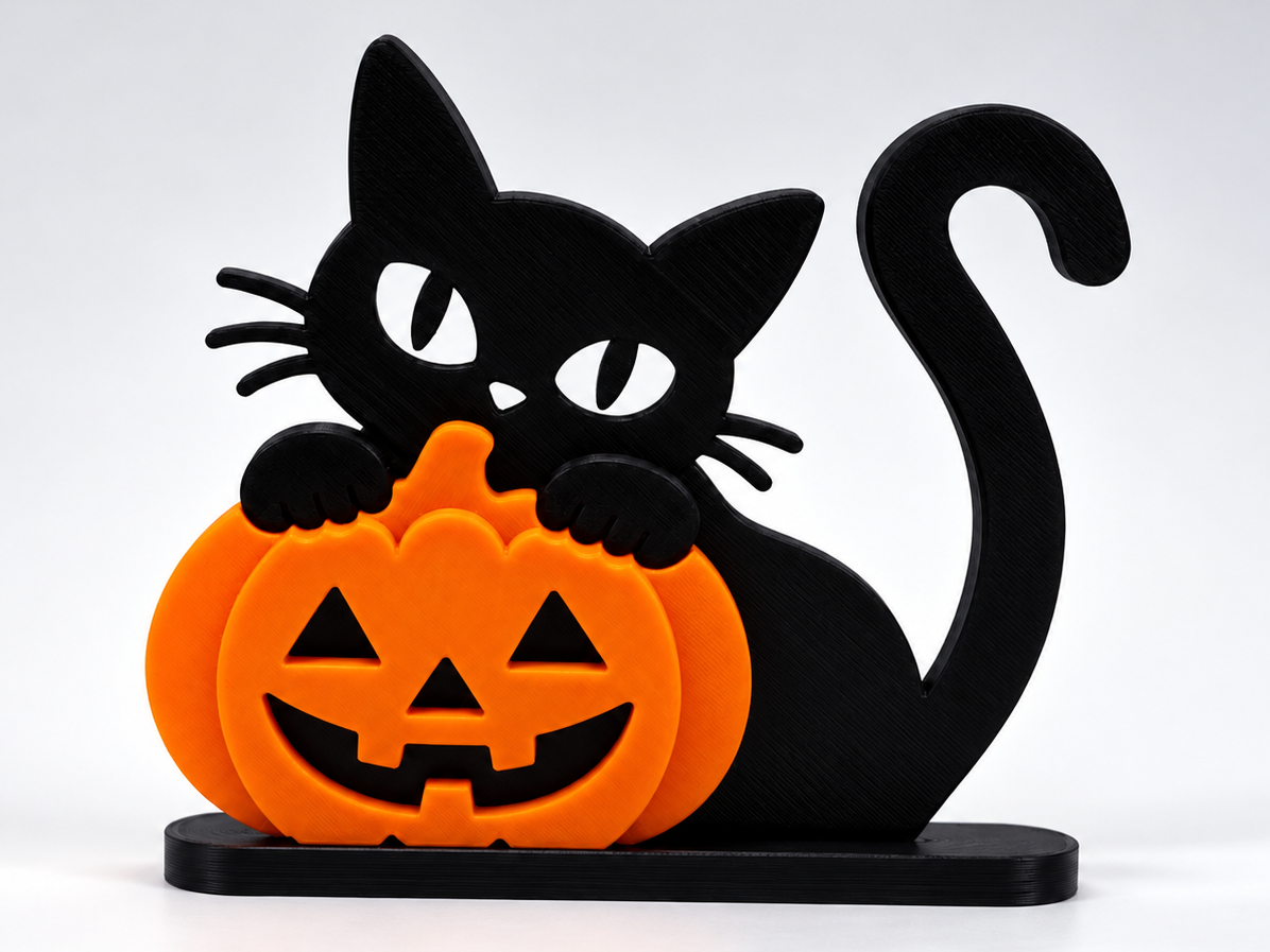 Halloween Pumpkin Cat Home decoration 3D model