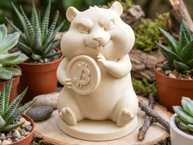 Angry Bitcoin Hamster Figurine