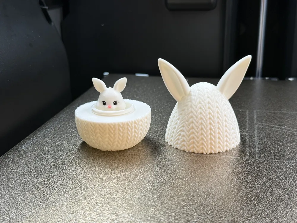 Knitted Egg Container with Cute Bunny Easter decor - Free 3D Print ...
