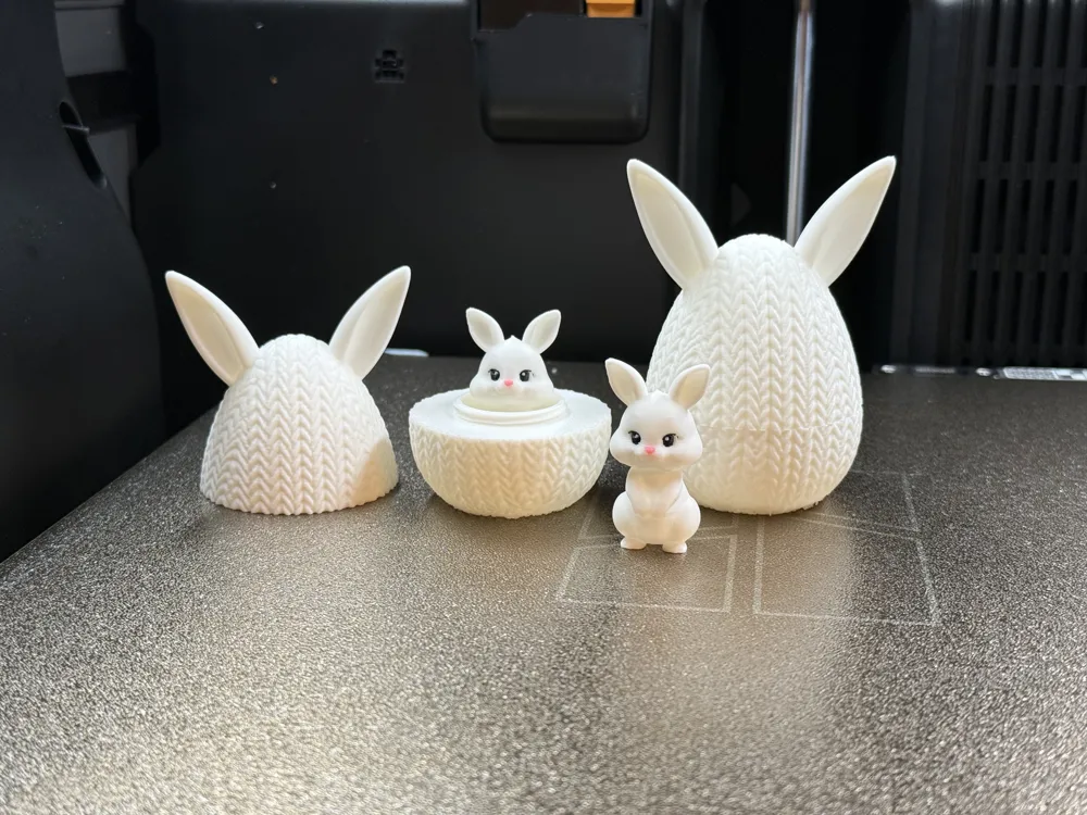 Knitted Egg Container with Cute Bunny Easter decor - Free 3D Print ...