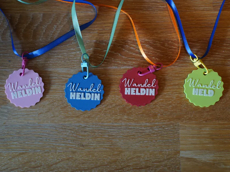Woordbeeld medaille wandel held en heldin (Ned)