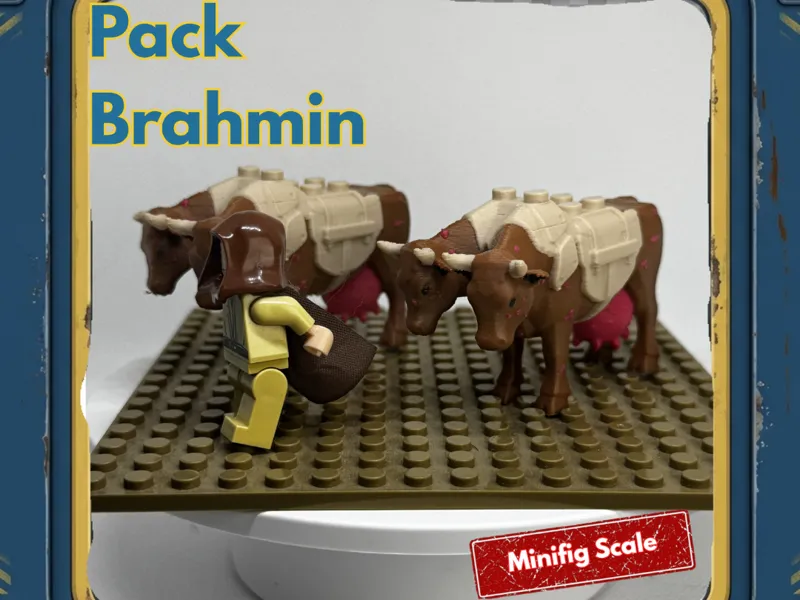Pack Brahmin - Wasteland Bricks - Minifig Scale