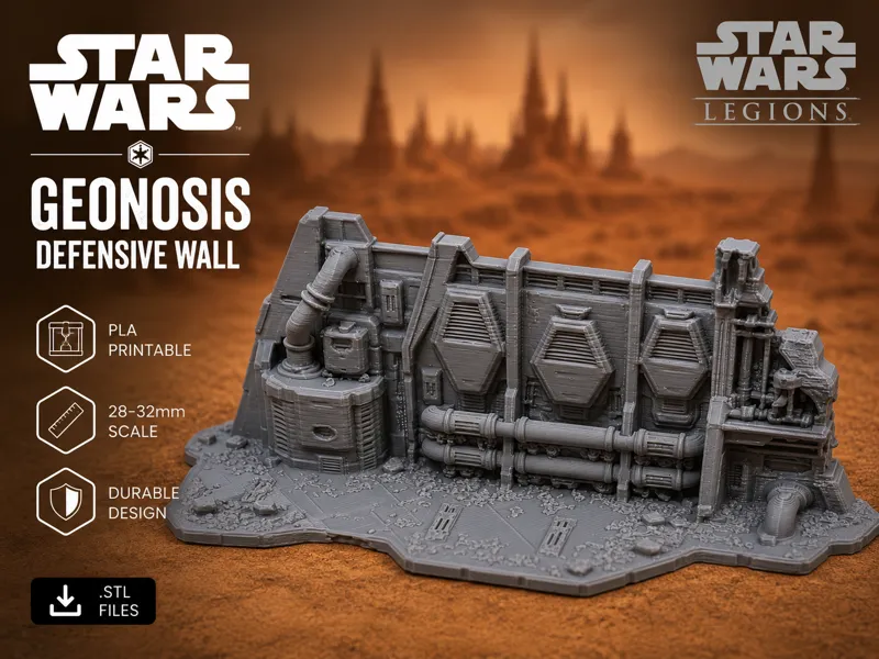 Geonosis Defensive Wall - Star Wars - Tabletop 