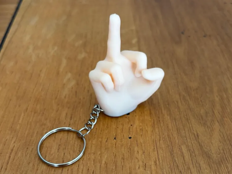 Porte clés doigt du milieu, majeur