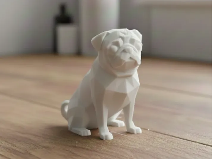 Cute Low-Poly Pug Figurine