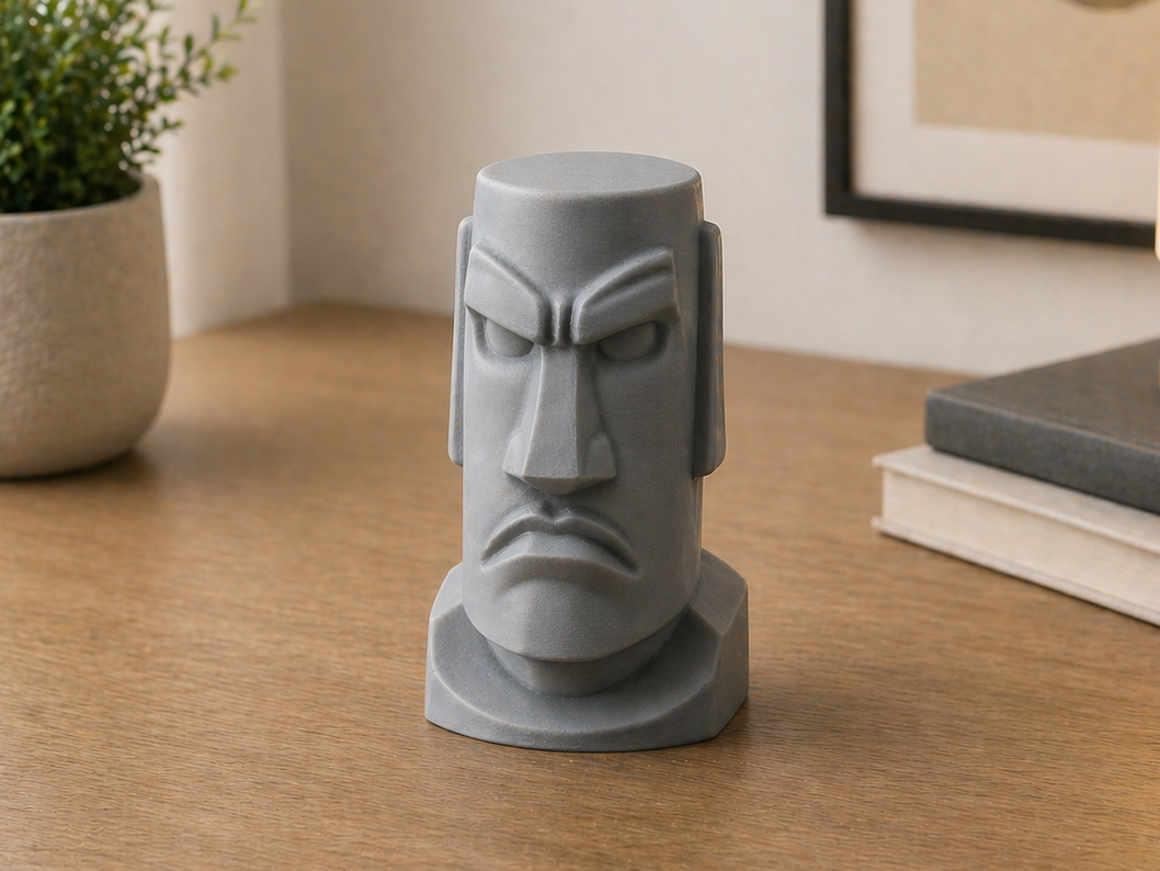 Angry Moai Statue