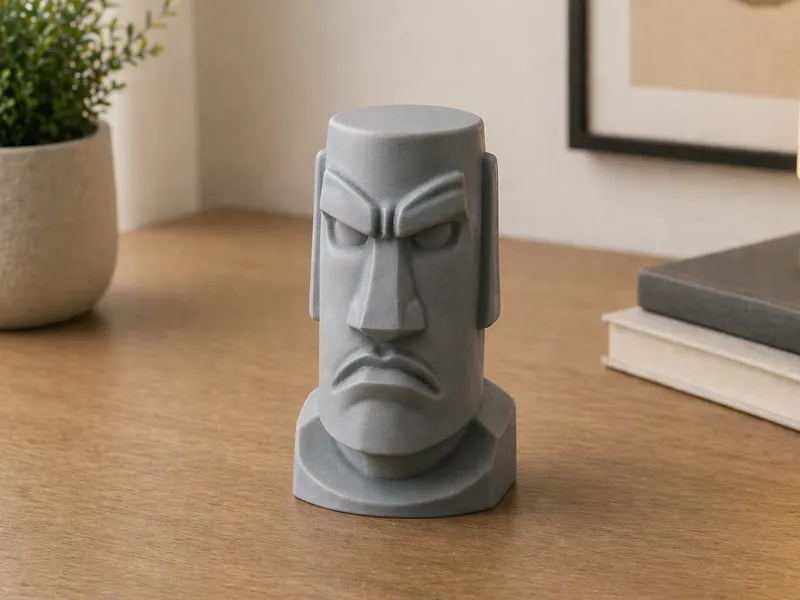 Angry Moai Statue