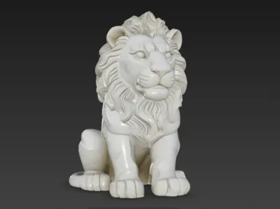 Stone Lion Sculpture Model Ornament