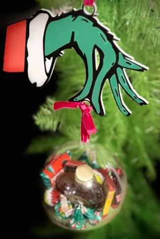 Grinch Hand Ornament Holder Ornament