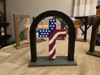 American flag cross