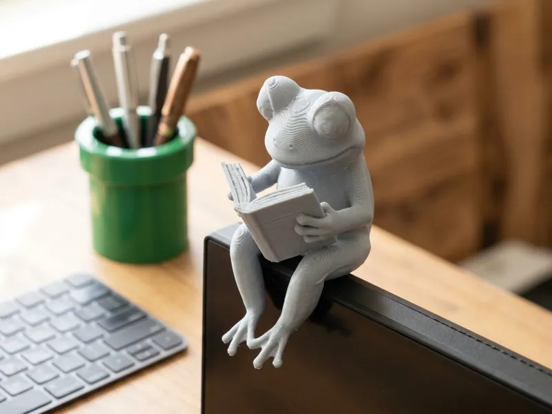 Frog Reading Book Monitor Buddy