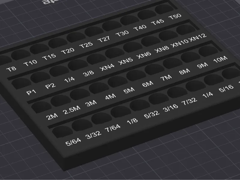 1/4in Bit Tray Organizer - Remix No lip