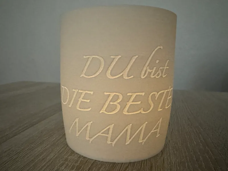Du bist die Beste Mama Teelicht