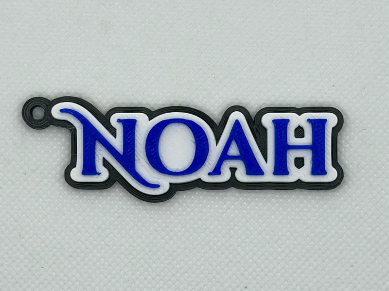 BoldName Custom Name Keychain – Noah Edition