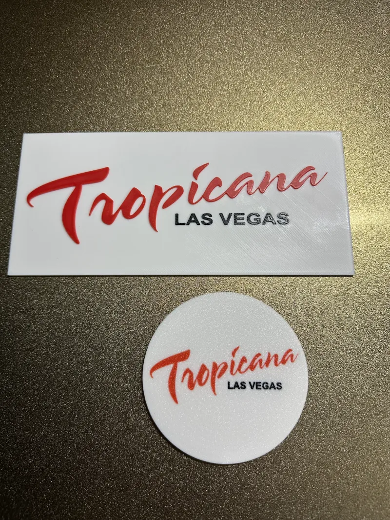 Tropicana Las Vegas sign/coasters