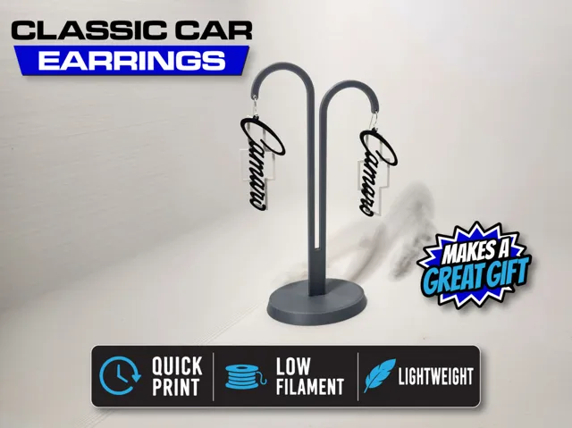 Classic Camaro Logo Drop Earrings
