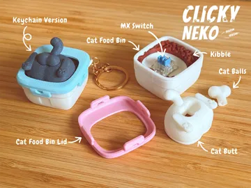 Objeto manipulable: Clicky Neko – Snack-Stealing Tomcat Fidget Toy — vista de referencia 3