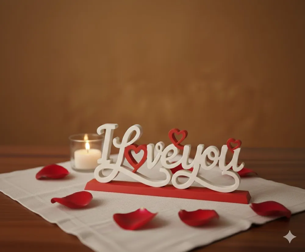 I Love You / Valentines Day Decoration - Free 3D Print Model - MakerWorld