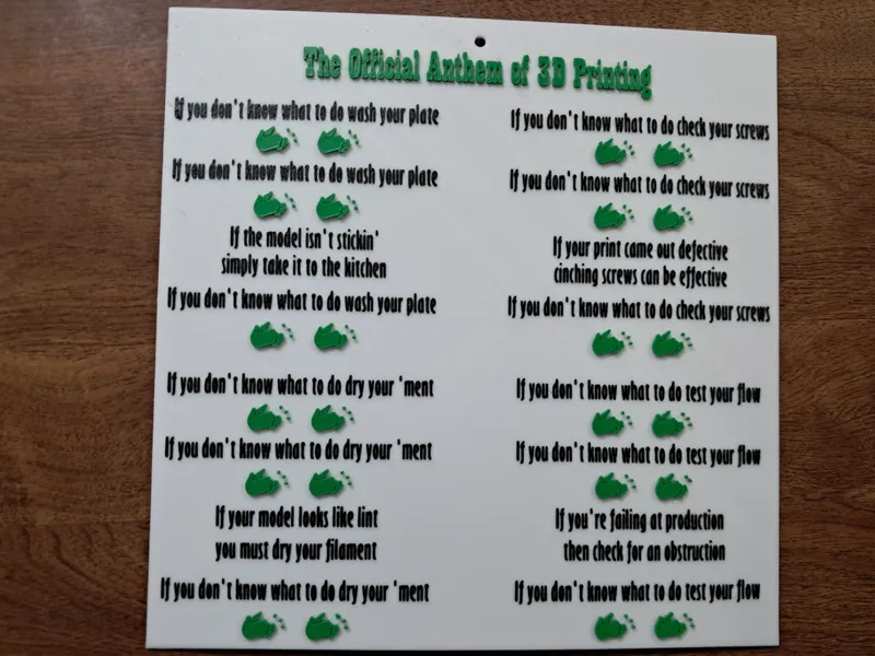 The Official Anthem of 3D Printing