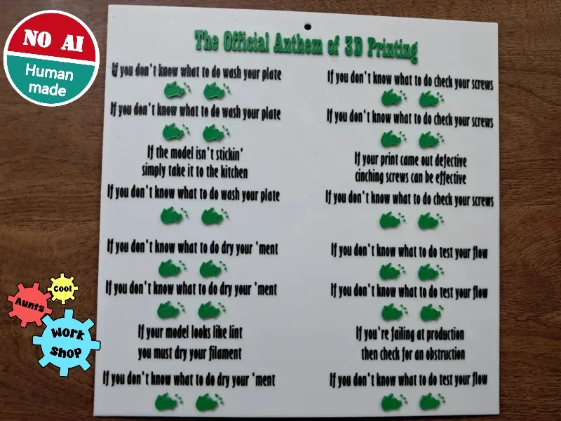 The Official Anthem of 3D Printing