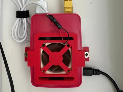 Raspberry pi fan holder wall mount